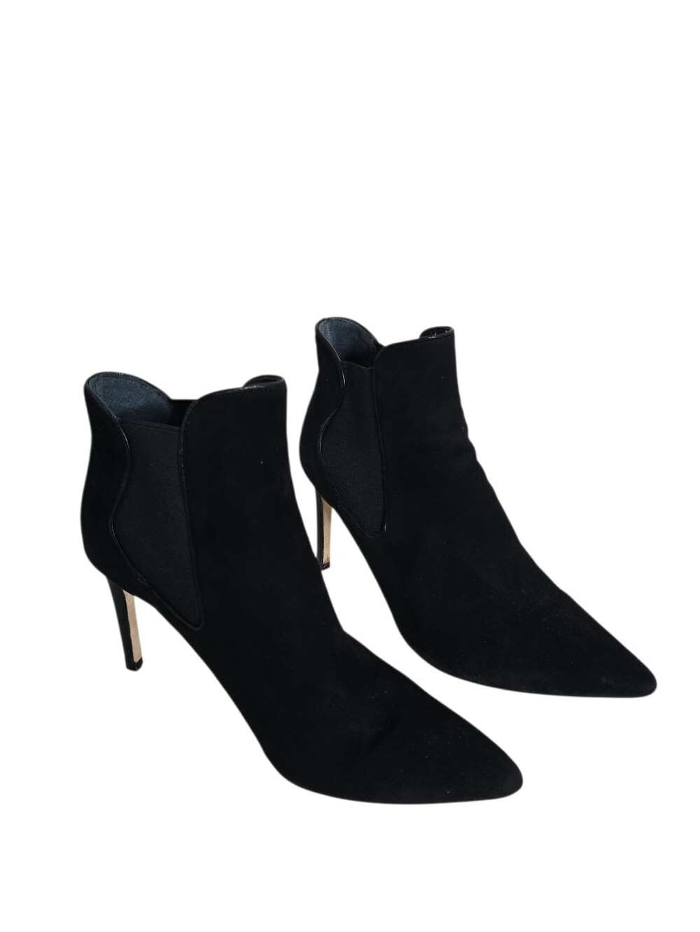 Tory Burch Suede Dorset 85mm Ankle Booties Black 8M Pointed Toe Stiletto